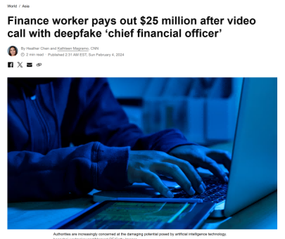 CNN - $25M香港深伪CFO诈骗案