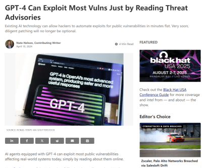GPT-4阅读利用漏洞