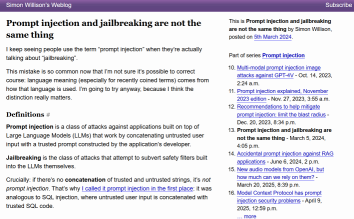 提示注入vs越狱